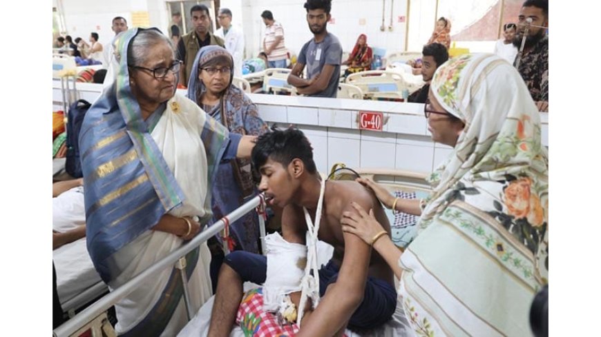 PM visits victims of mayhem at Pongu Hospital