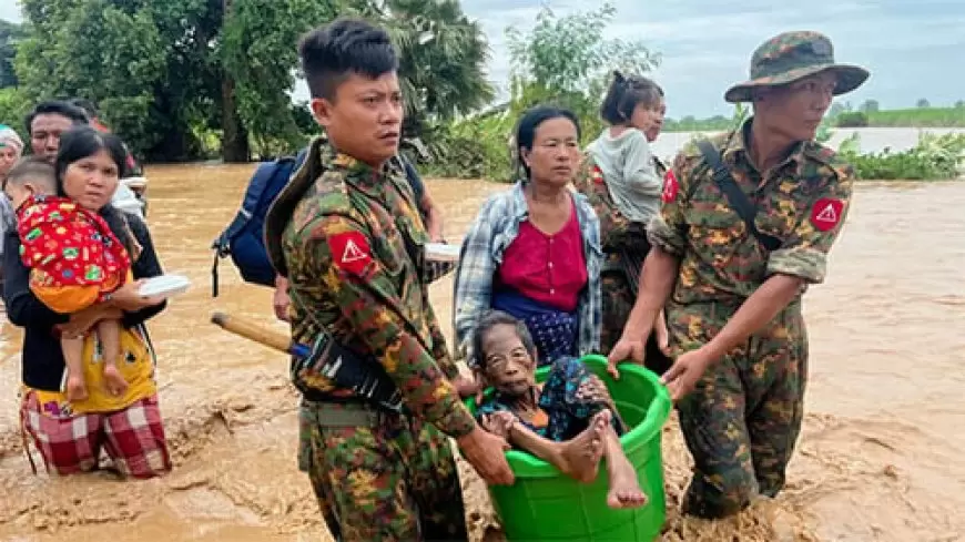 "Myanmar Junta Seeks Foreign Aid to Tackle Deadly Floods"