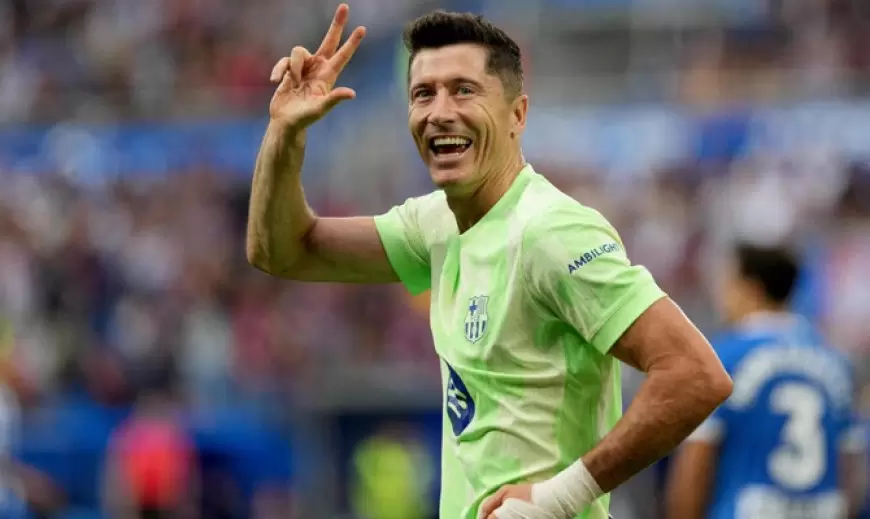 Lewandowski's Hat-Trick for Leaders Barca as Atletico Held to Draw