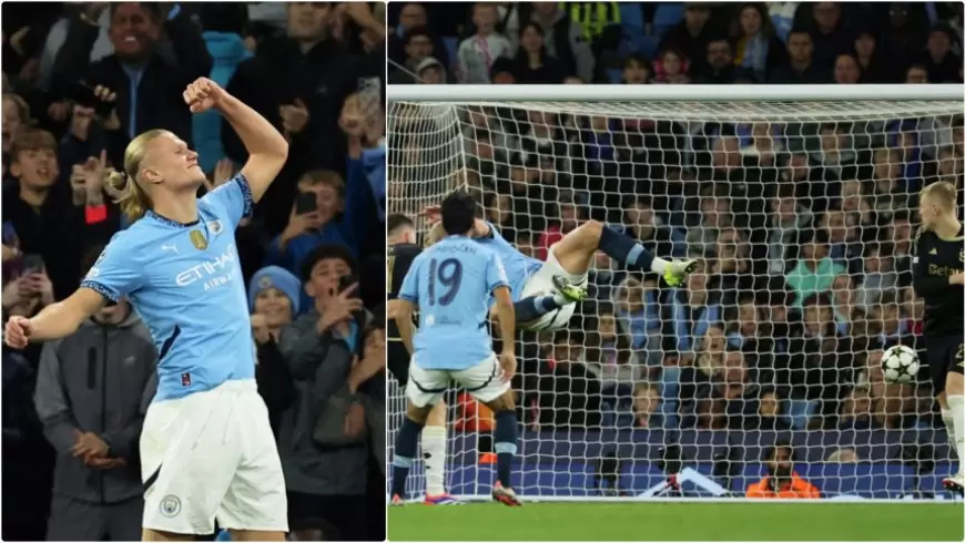 Haaland's Acrobatics Shine in Man City's Rout of Sparta Prague