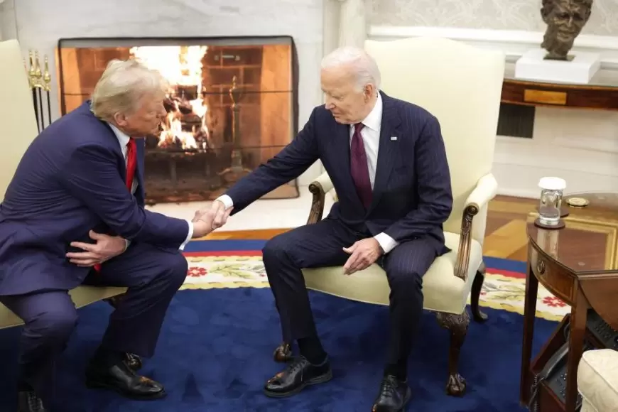 'Welcome Back': Trump and Biden Shake Hands in White House