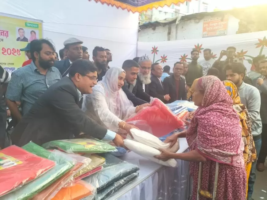 On behalf of Tarique Rahman winter clothes distributed in Mirpur